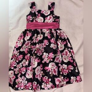 Jayne Copeland Pink and Black Floral Dress